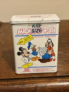Vintage Sealed Mickey Mouse and Pals band aid tin Very Rare Disney Collectible - Picture 1 of 17