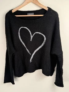 Wooden Ships Paola Buendia Mohair Wollmischung schwarz Pullover Herz X/S Oversized - Bild 1 von 9