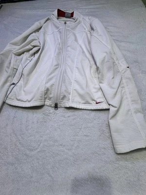 Nike Sphere Dry White Full Zip Fitted Jacket Women’s Size Large Running Jogging - Image 1 of 4