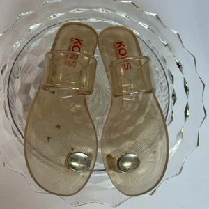 Michael Kors Jelly Zehenstegsandalen transparent silber Zehenring Strand Sommer - Bild 1 von 5