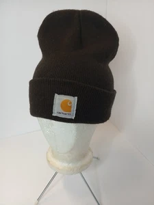 Carhartt Beanie, dunkelbraun, Bedrock bestickt - Bild 1 von 4