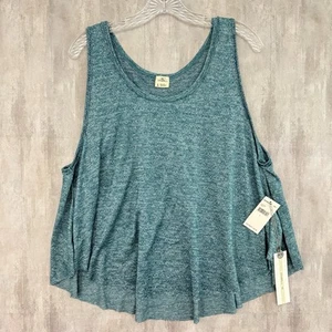 O'Neill Tank Top Womens Large Priscilla Blue Green Geometric Flowy Blouse NWT - Picture 1 of 12