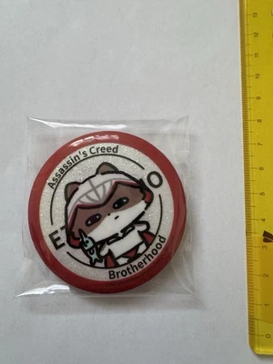 Assassin's Creed Wu style Meoworld - Cat kitty Ezio pin badge - Image 1 of 3