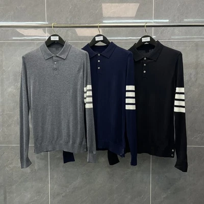 Thom Browne Men/womens Autumn New Classic Striped Wool Knitted Sweater - Image 1 of 4