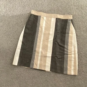 Ann Taylor Skirt in Vertical Stripes Linen US 6 - Picture 1 of 4