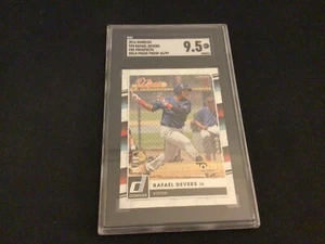 2016 Panini Donruss The Prospects Gold Press Proof Rafael Devers 36/99  SGC 9.5 - Picture 1 of 3