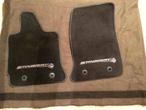 2014 CHEVROLET CORVETTE STINGRAY LH/RH FLOOR MATS PAIR C7 Z51 COUPE (Black) - Picture 1 of 5