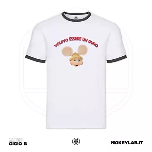 T-shirt Lucio Corsi Volevo Essere Un Duro Sanremo 2025 Meme Topo Gigio Maglia - Bild 1 von 3