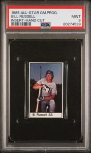 1985 All-Star Game Program Inserts Bill Russell Dodgers graded PSA 9 Mint Pop. 1 - Picture 1 of 1