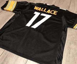 Pittsburgh Steelers Mike Wallace #17 Reebok Stitched Jersey Sz 48 *Used* Black - Picture 1 of 12