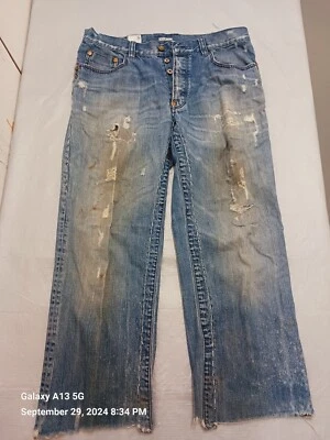Parish Nation Button Fly Jeans Heavy Use.  Waist 34 - Image 1 of 4
