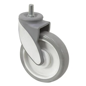 Rodillo de vástago roscado giratorio Medcaster de 5"" x 1-1/4"" MQ05PYP125SWTS02 1-4556 - Imagen 1 de 1