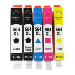 5pcs HP564X Compatible Cartridge for hp564xl Photosmart D5445 D5460 D5463 - Picture 1 of 8