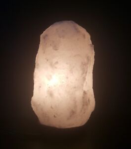 Himalayan White Salt Crystal Lamp : NATURAL White Rock Salt