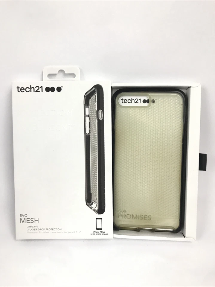 Tech21 Evo Elite Case for iPhone 8 Plus, 7 Plus - Brushed Black  - Image 1 of 4
