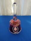 Westmoreland Cameo Bell Crystal With Ruby Cameo  Signed 1978 D. Eckenrode