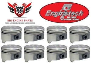 Chevrolet GMC 350 5.7 1968 - 1995 (8) Enginetech Dish Top Pistons - Picture 1 of 3