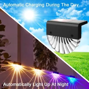 4 LED Solarleuchten Lichtspiel außen Garten Balkon Tisch Treppe Deko Lampen DHL - Bild 1 von 13