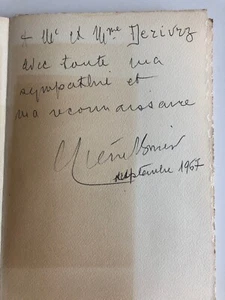 COLETTE LIEVRE BRIZARD POEME ENVOI DE L AUTEUR 1951 - Imagen 1 de 4