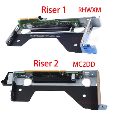 NEW Dell POWEREDGE R440 R540 Chassis Riser 1 and Riser 2 Card RHWXM + MC2DD - Image 1 of 4