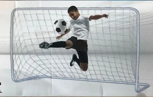 Fussballtor Fussball Hockey Tor Netz Stabiler Stahlrahmen 182 x 122 x 61 cm - Bild 1 von 4