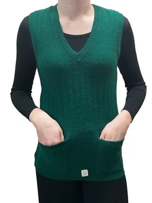 XS~S NOS De Colección Años 70 Suéter Chaleco PAQUETES Sweetree Tejido TOP EE. UU. Verde Adolescente L XL Foto 1 de 4