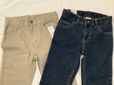 Girl’s Lot Calvin Klein Jeans Sz 6 Khaki Pants 100% Cotton & Wondernation New/WT