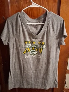 Reebok Womens Green Bay Packers Super Bowl XLV T-Shirt XL - Picture 1 of 3