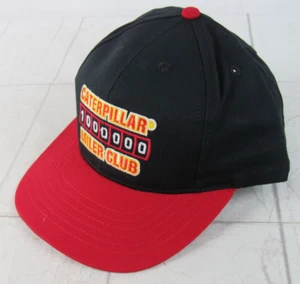 CAT Caterpillar Black & Red Baseball Cap Hat Adjustable 1,000,000 Miler Club - Picture 1 of 7