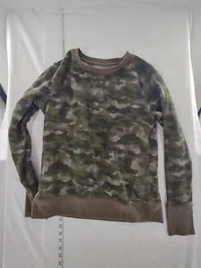 Tek Gear Sweat Shirt Womens Medium Green Pull Over Ultra Soft Fleece Camouflage - Picture 1 of 3