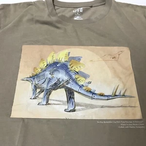 Jurassic World x Hajime Sorayama Uniqlo Herren T-Shirt Rundhals Baumwolle Beige XL - Bild 1 von 8