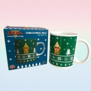 Taza de café Zelda Christmas 8 bits de GameStop ¡Nueva en caja! - Imagen 1 de 4
