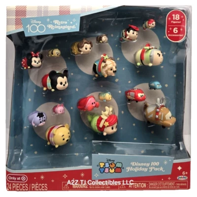 Disney 100 Retro Reimaginado Tsum Tsum Pacote de Férias 24 Mini Peças Exclusivas - Imagem 1 de 2
