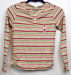 NWT 2005 Gymboree Tyrolean Lure Striped Shirt sz 12 Green Red Cute Sequin V-Neck - Picture 1 of 6
