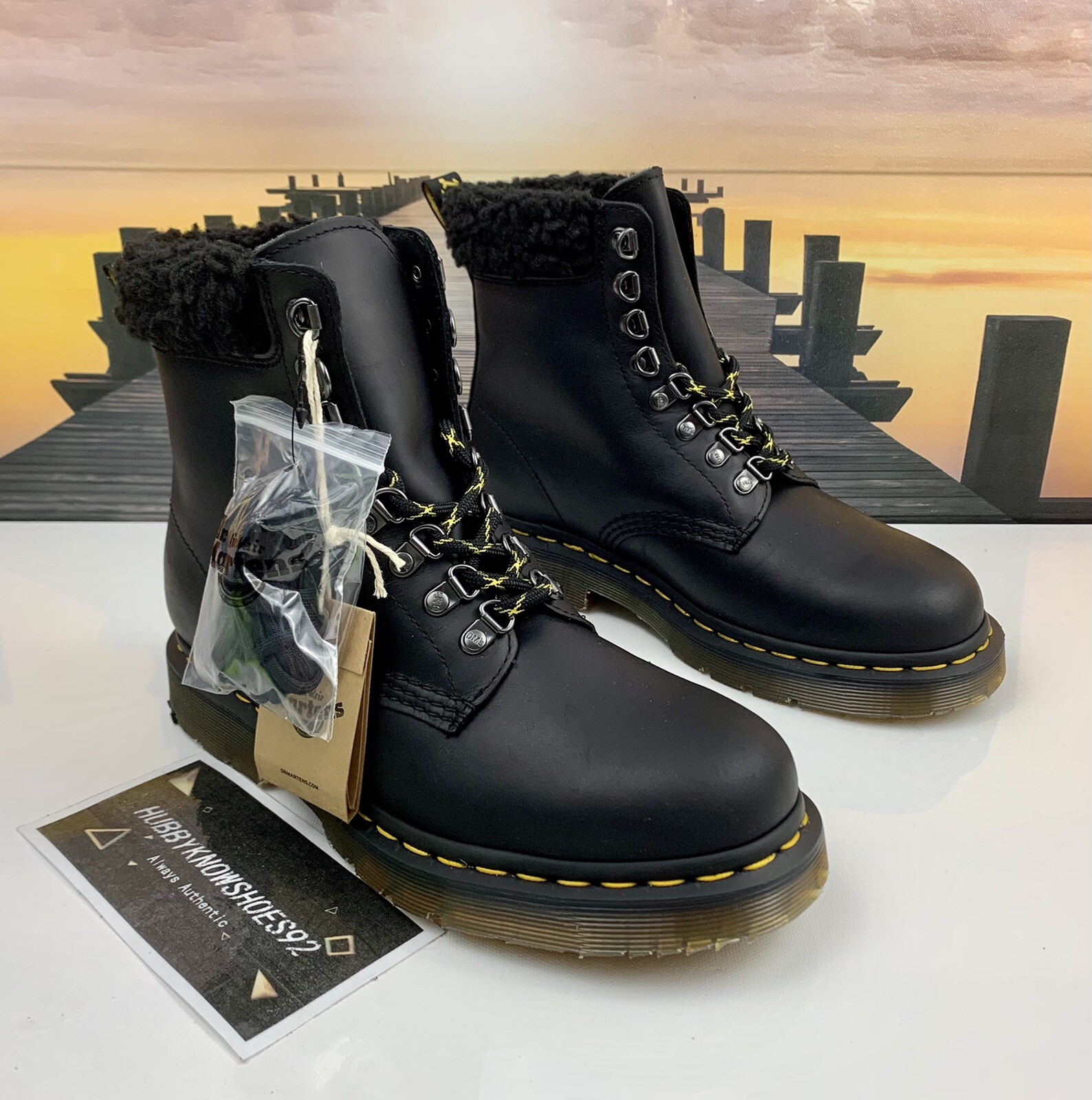 1460 dm's wintergrip fleece leather boots