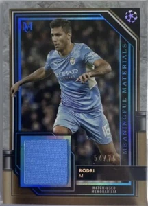 2021 Topps Museum UCL Rodri Game Used Jersey Meaningful Materials 54/75 Man City - Picture 1 of 2