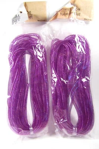 2 Pack Deco Mesh Tube Purple With Shimmer Crafting Wreath Supplies 12 Yd Each - Picture 1 of 5