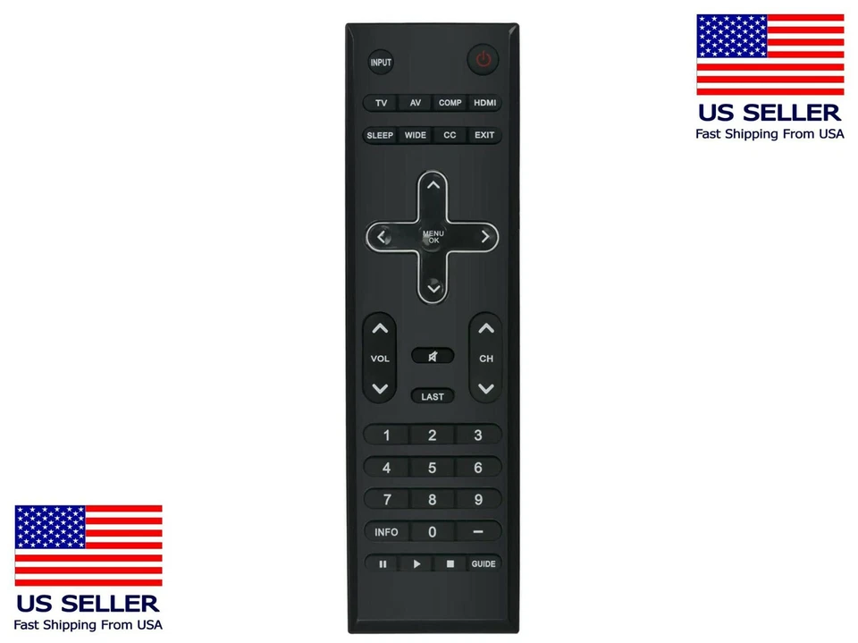 Vizio TV Remote VR9 for TV VM190XVT M220MV M260MV VM230XVT M190MV E320ME  M160MV - Image 1 of 4