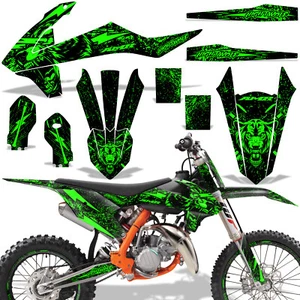 MX Graphic Kit Decal Wrap with # Plates For KTM 85 SX 18-20 NIGHTWOLF GREEN - Picture 1 of 1