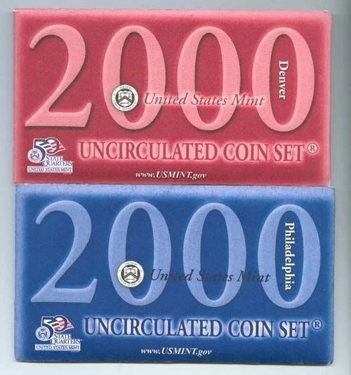 2000 UNITED STATES P AND D COMPLETE MINT SET LOT OF 5 - Image 1 of 1