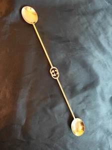 Gucci Gold plated Italy Double Spoon Long Rührstab Tool Rir - Bild 1 von 13