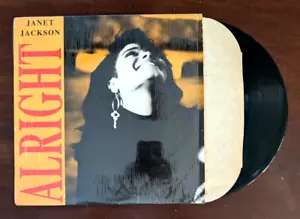 Janet Jackson: Alright 1990 A&MRecords SP-12351 Vinyl LP Single Original Plastic - Picture 1 of 11