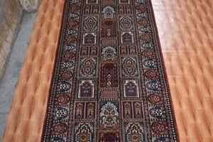 Wool Runner 2.6x8 ft Rug Hand Knotted Hallway Traditional Rust color Turkish - Picture 1 of 6