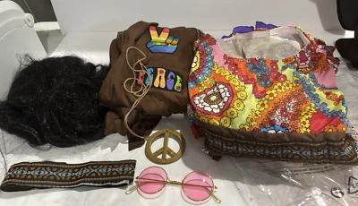 Mujer Vestido Hippie Disfraz Completo Disfraz Foto 1 de 4