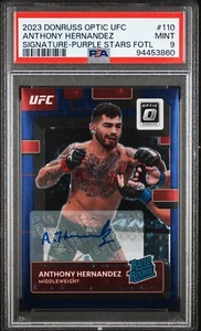 Anthony Hernandez 2023 Panini Donruss Optic Purple Stars /17 RC Auto PSA Mint 9! - Picture 1 of 2