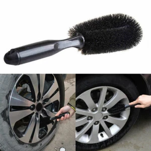 Car Wheel Detailing Brush Tire Rim Brush Truck Wash Scrub Cleaning Tool Black - Picture 1 of 12