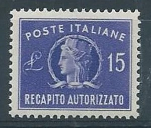 1949-52 ITALIA RECAPITO AUTORIZZATO 15 LIRE LUSSO MNH ** RR4476 - Imagen 1 de 1