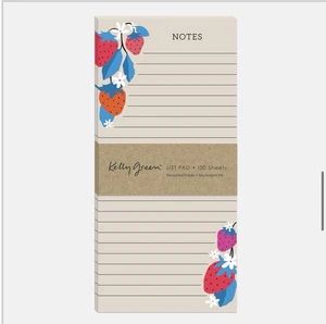 PUNCH STUDIO KELLY GREEN FRUIT MARKET STRAWBERRY LIST PAD MAGNET GROCERY NEW - Picture 1 of 1