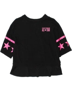 Camiseta Top CONVERSE Niñas Gráfico 13-14 Años XL Algodón Negro AM03 - Imagen 1 de 3