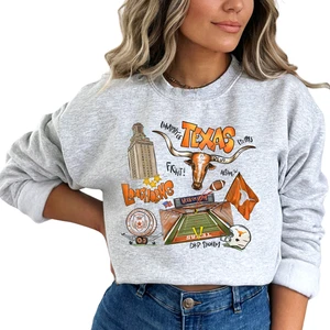 Texas Spirit Unisex Sweatshirt mit Rundhalsausschnitt, gemütliche Texas Bekleidung, Geschenk für [...] - Bild 1 von 4